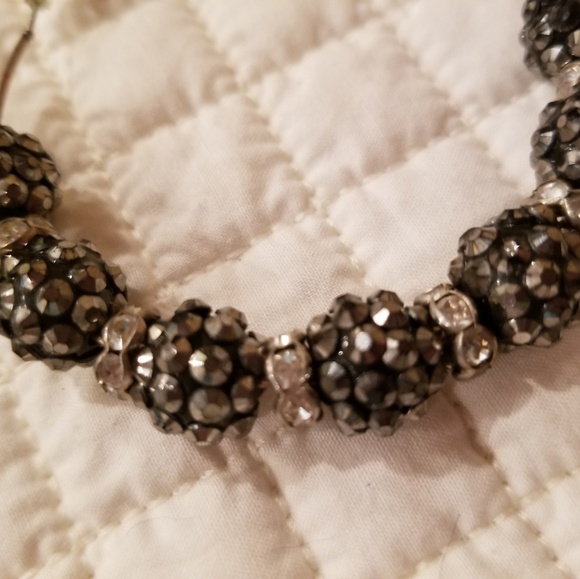 💎Crystal Silver Dangle Hoops Earrings!💖 - Picture 2 of 5